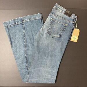 True Religion Jessie Flare Jeans Women's Size 29 Blue Medium Wash Y2K NWT‎